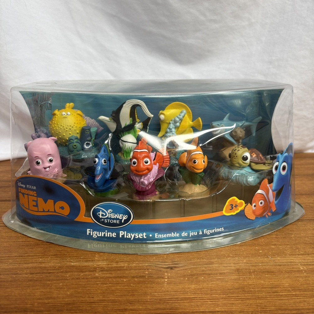 Disney Store Pixar Finding Nemo Figurine Set - Finding Nemo Movie Theme 3"